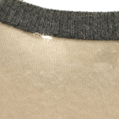 HERMES 100% Cashmere Long Sleeve Sweater Beige Size XS