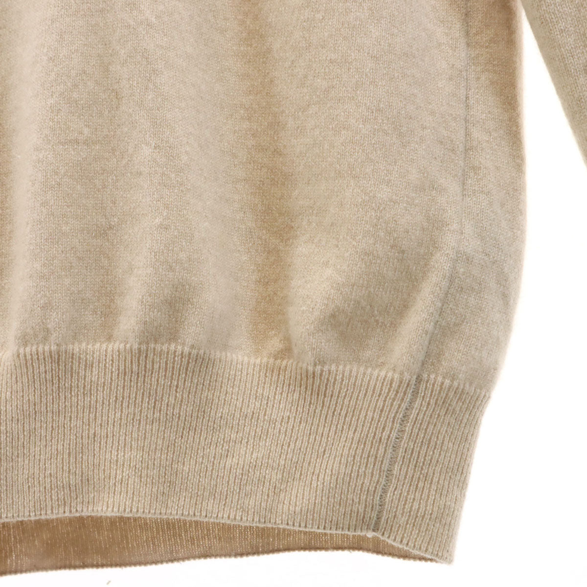 HERMES 100% Cashmere Long Sleeve Sweater Beige Size XS