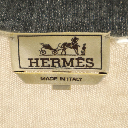HERMES 100% Cashmere Long Sleeve Sweater Beige Size XS