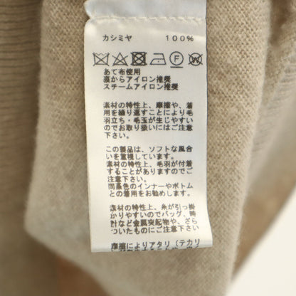 HERMES 100% Cashmere Long Sleeve Sweater Beige Size XS