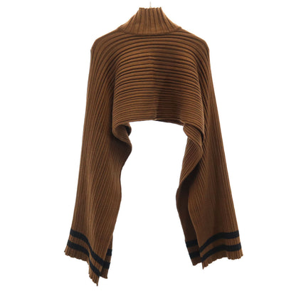 SalvatoreFerragamo Italian Sleeveless Poncho Brown Size S