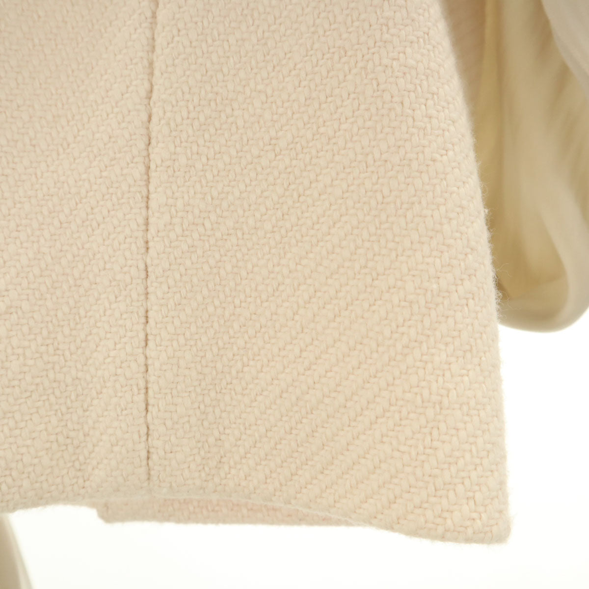 FUMIE TANAKA Gathered Ribbon Crop Top Beige Size 1