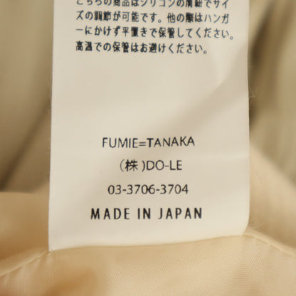 FUMIE TANAKA Gathered Ribbon Crop Top Beige Size 1