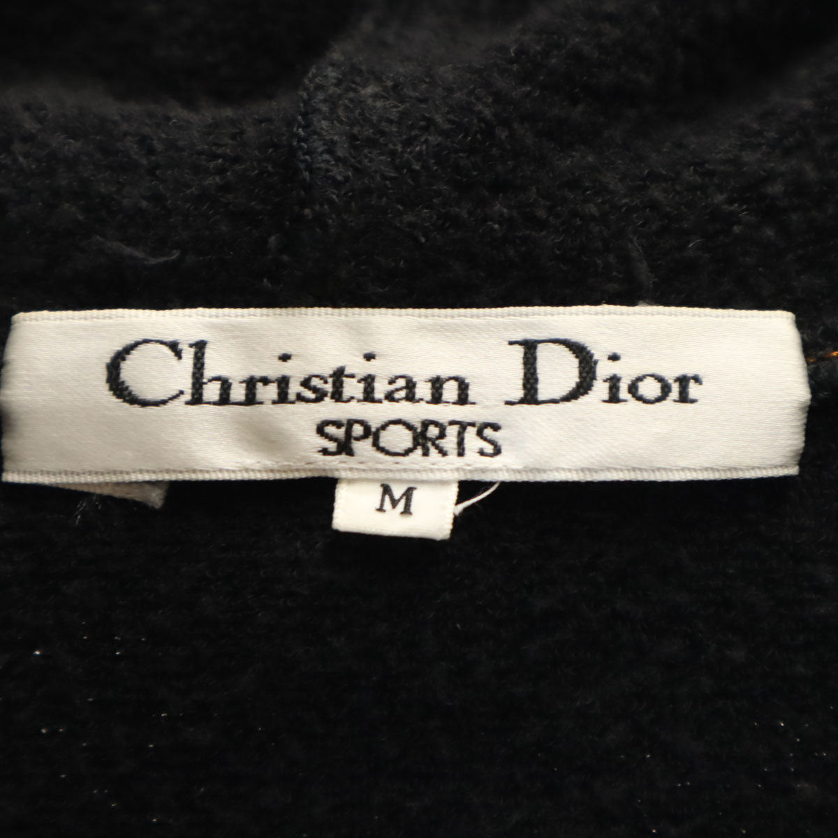 Christian Dior SPORTS 90s Pile Full-Zip Hoodie Black Size M