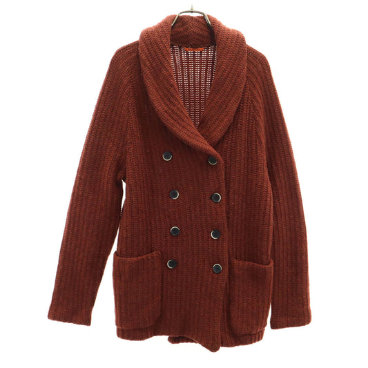 BARENA Italian Wool Blend Shawl Jacket Red-Orange Size XS