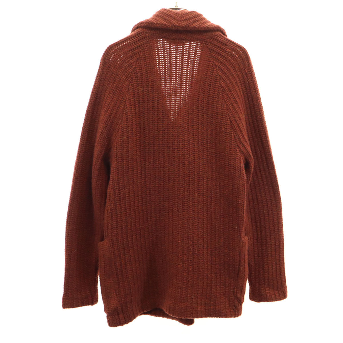BARENA Italian Wool Blend Shawl Jacket Red-Orange Size XS