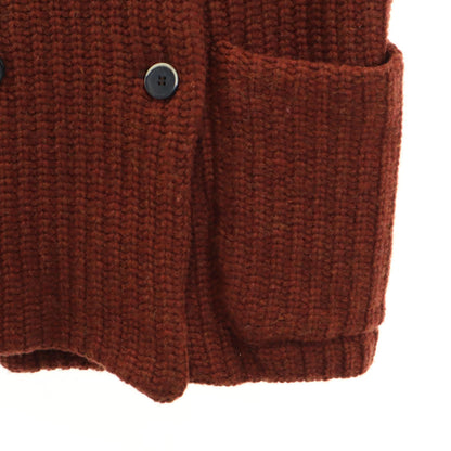 BARENA Italian Wool Blend Shawl Jacket Red-Orange Size XS