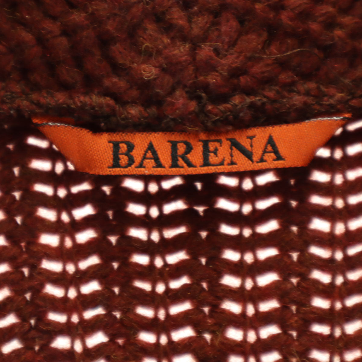 BARENA Italian Wool Blend Shawl Jacket Red-Orange Size XS