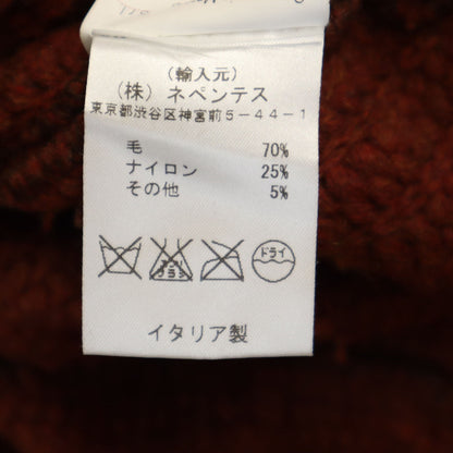 BARENA Italian Wool Blend Shawl Jacket Red-Orange Size XS