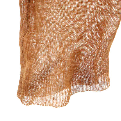 CELINE Long Sleeve Lace Top Orange Size S