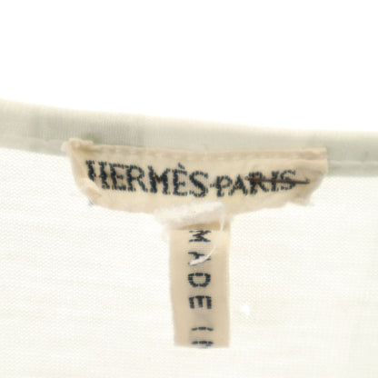 HERMES Italian V-Neck Long Sleeve T-Shirt Size M