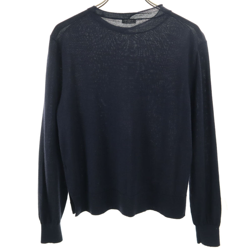 CELINE Wool Blend Long Sleeve Top Blue Size XS