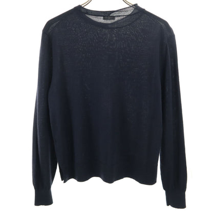CELINE Wool Blend Long Sleeve Top Blue Size XS