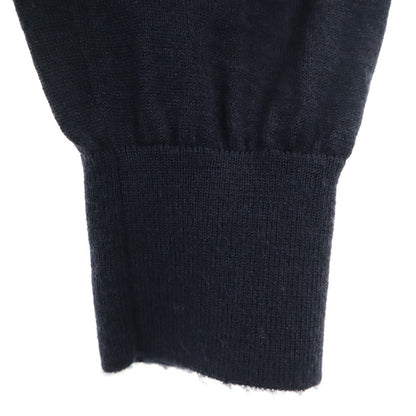 CELINE Wool Blend Long Sleeve Top Blue Size XS