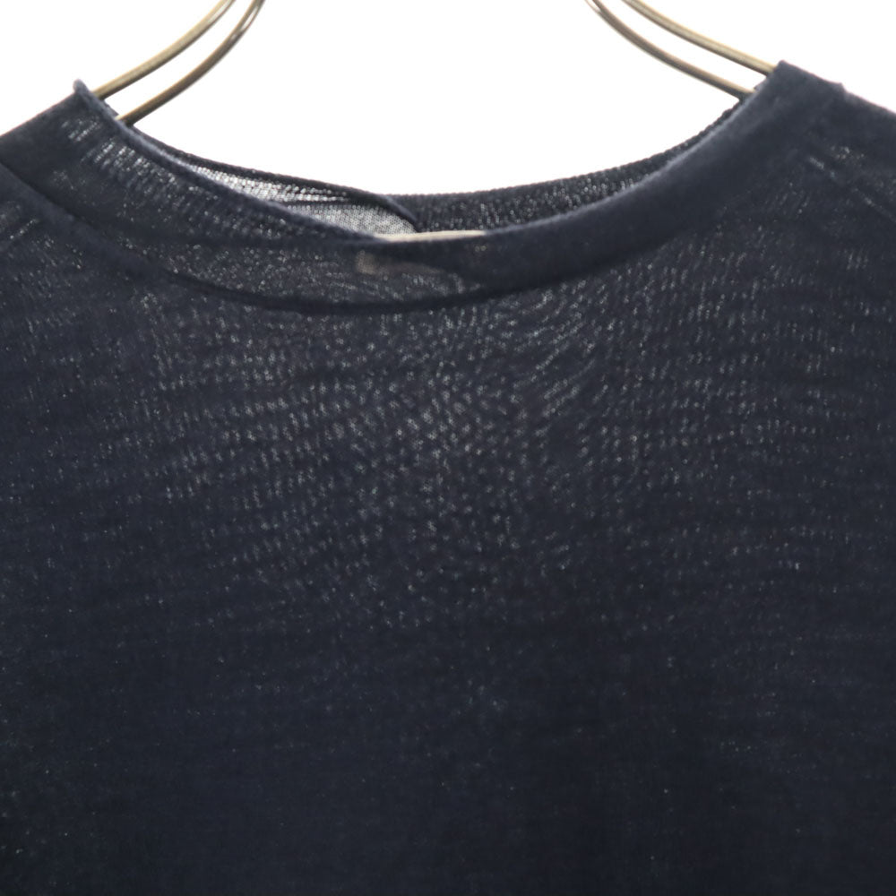 CELINE Wool Blend Long Sleeve Top Blue Size XS