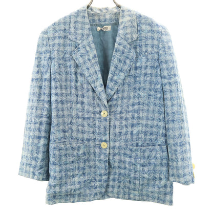Herno Vintage Blue Linen Blend Blazer Size 42