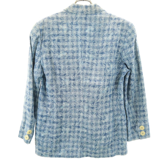 Herno Vintage Blue Linen Blend Blazer Size 42