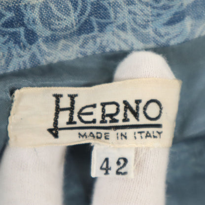 Herno Vintage Blue Linen Blend Blazer Size 42