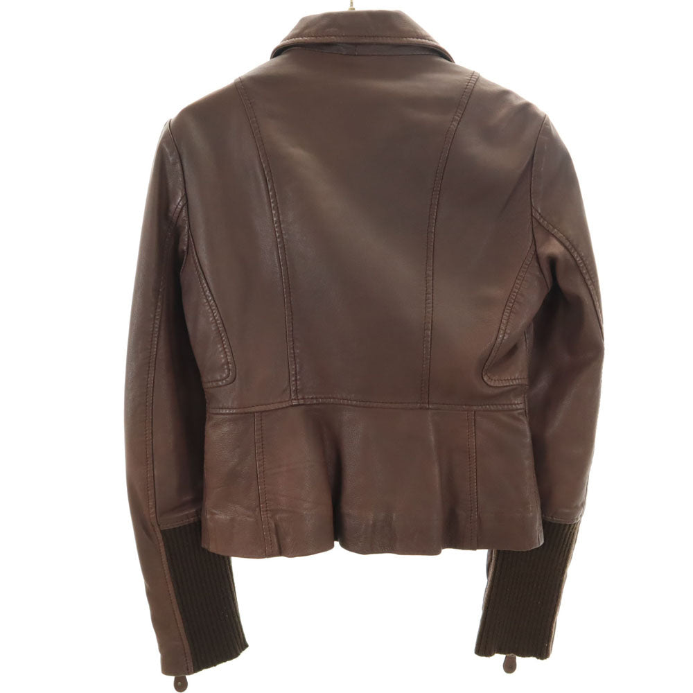 MAX&CO Leather Jacket Brown Size 38