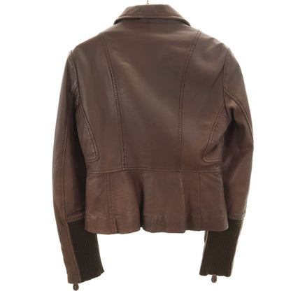MAX&CO Leather Jacket Brown Size 38