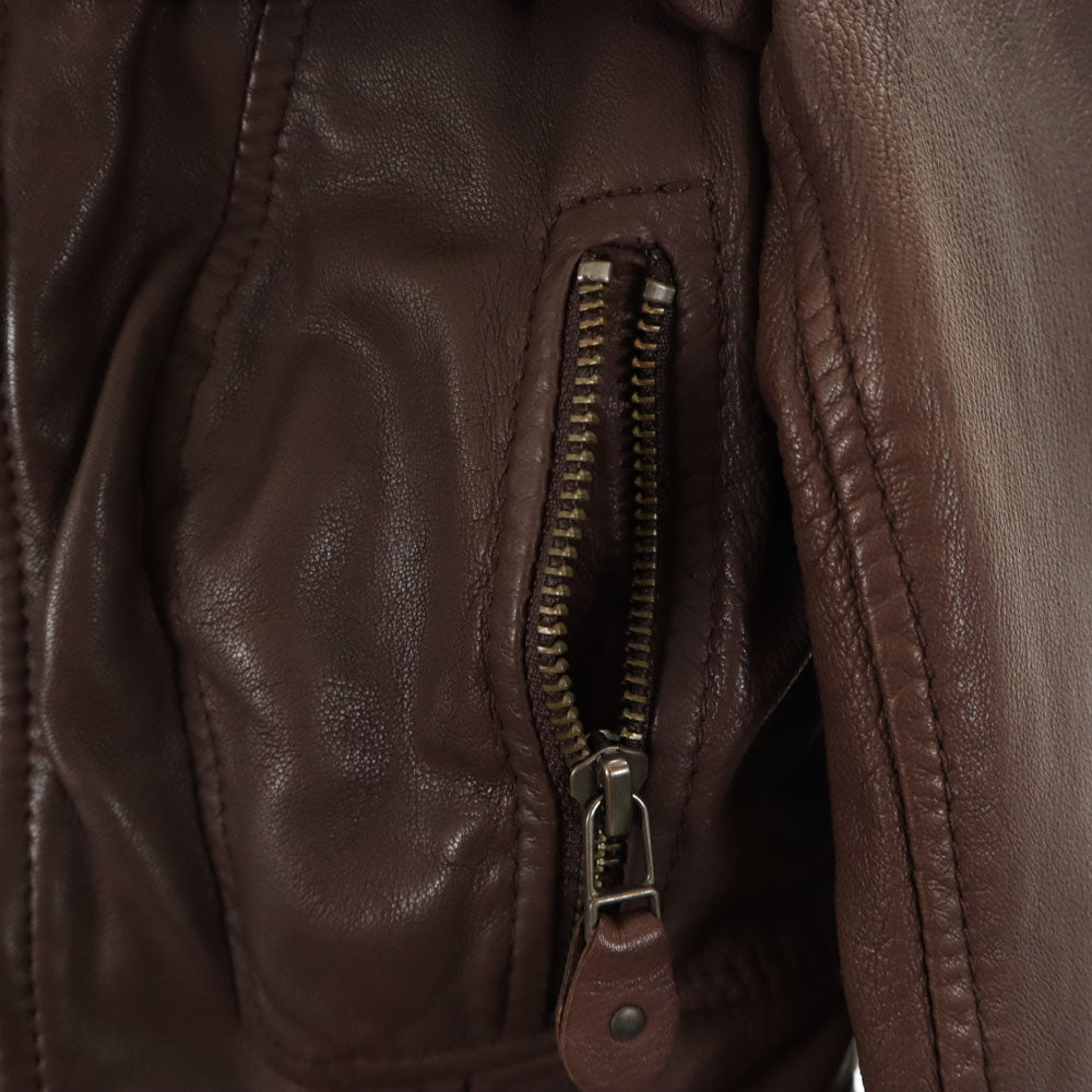 MAX&CO Leather Jacket Brown Size 38