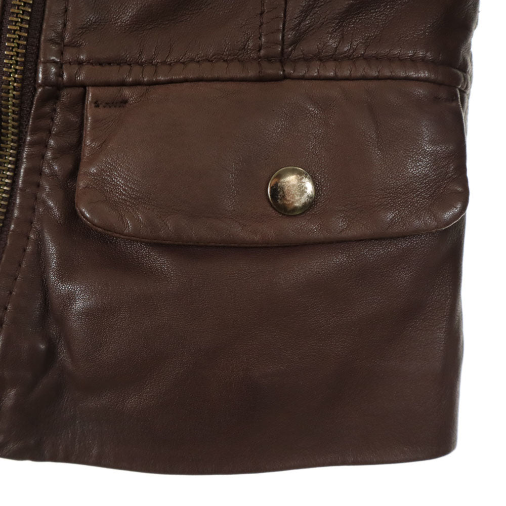 MAX&CO Leather Jacket Brown Size 38