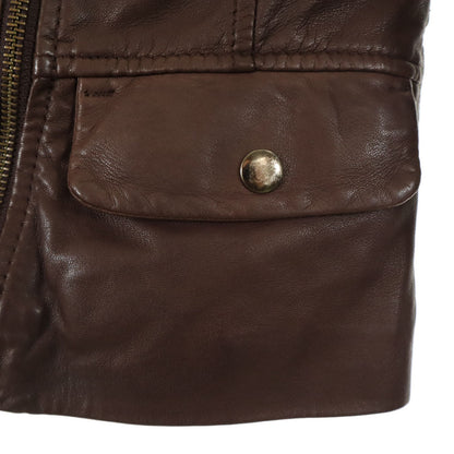 MAX&CO Leather Jacket Brown Size 38