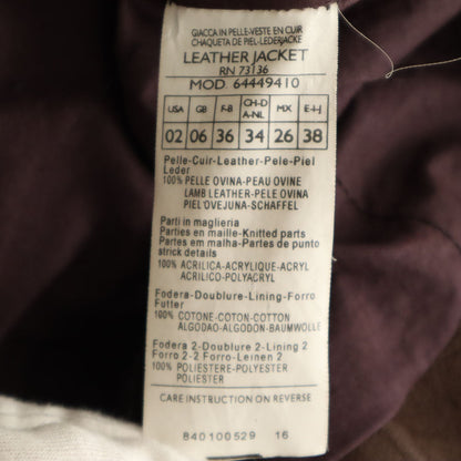 MAX&CO Leather Jacket Brown Size 38