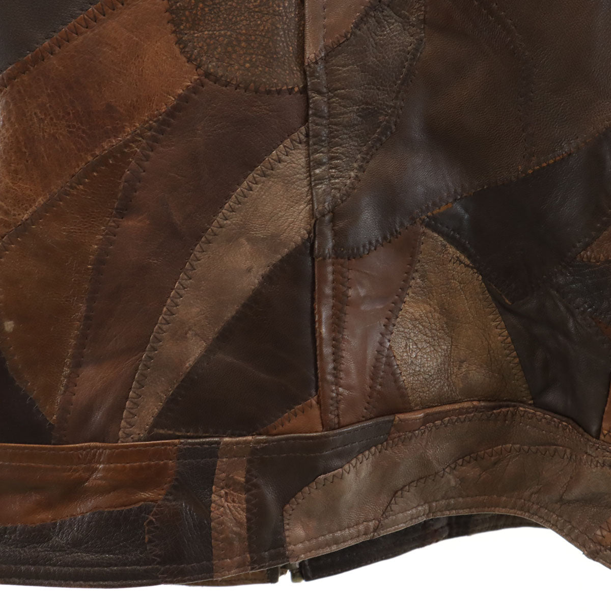 HYSTERIC LEATHER Shearling Collar Jacket Brown Size FREE