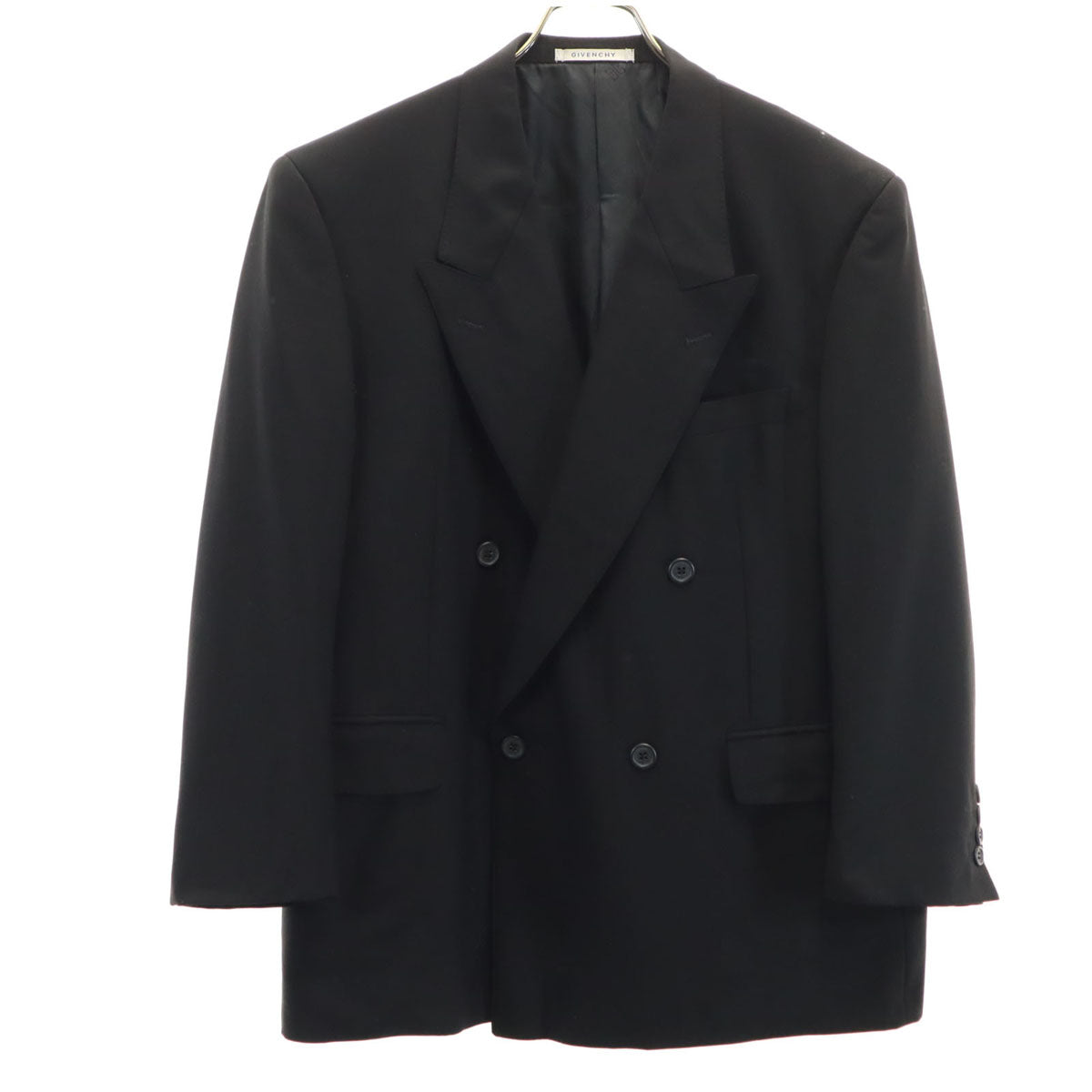 GIVENCHY 90s Vintage Wool Blazer Black Size BE3
