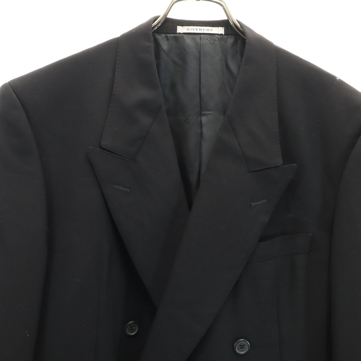 GIVENCHY 90s Vintage Wool Blazer Black Size BE3
