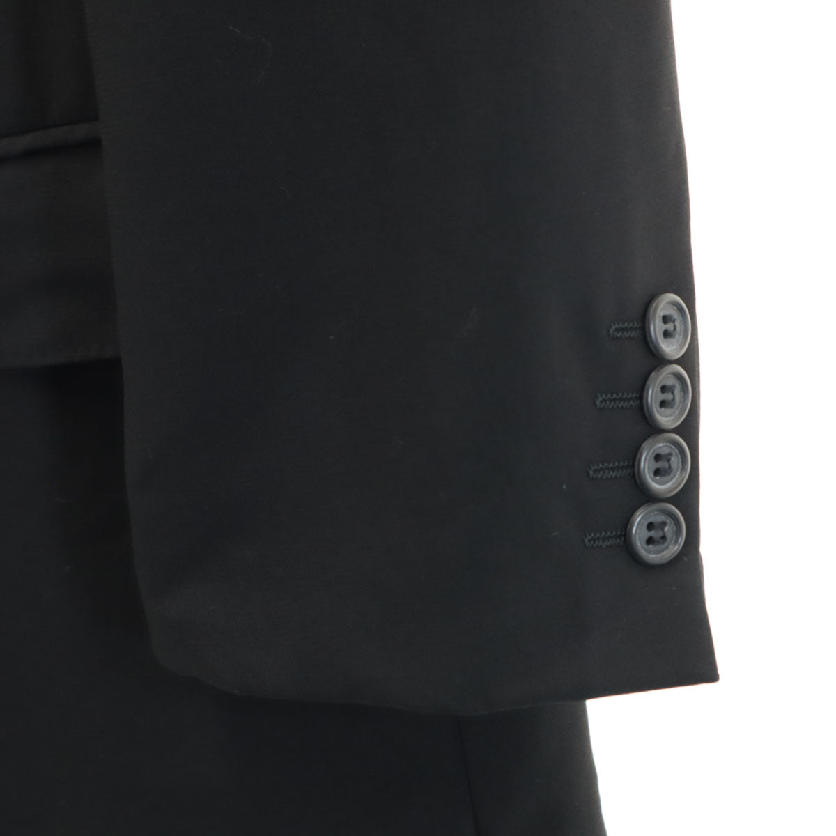 GIVENCHY 90s Vintage Wool Blazer Black Size BE3