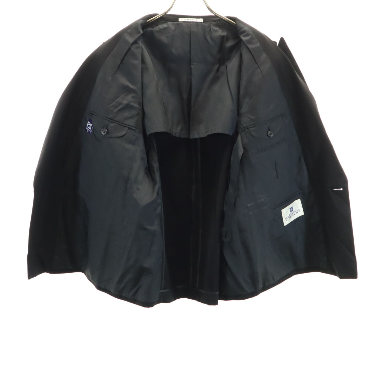 GIVENCHY 90s Vintage Wool Blazer Black Size BE3