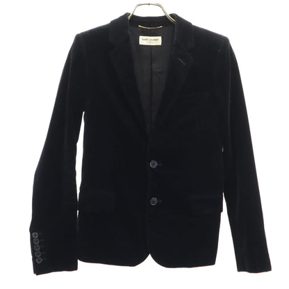 SAINT LAURENT Italian Silk Tailored Blazer Black Size F34