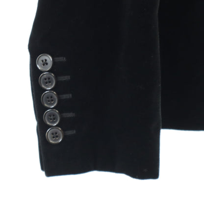 SAINT LAURENT Italian Silk Tailored Blazer Black Size F34