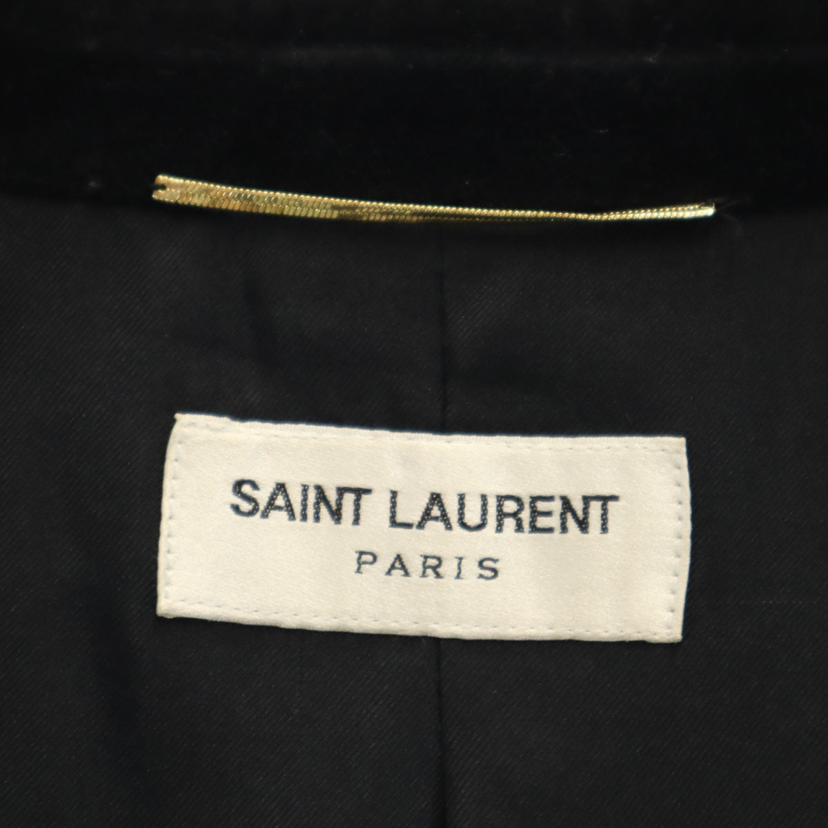 SAINT LAURENT Italian Silk Tailored Blazer Black Size F34