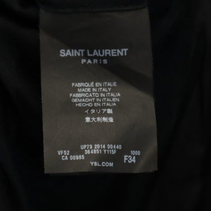 SAINT LAURENT Italian Silk Tailored Blazer Black Size F34