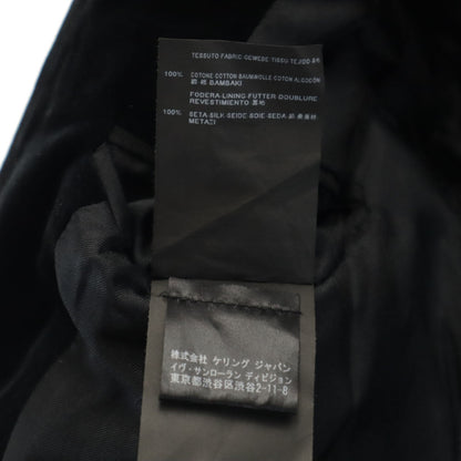 SAINT LAURENT Italian Silk Tailored Blazer Black Size F34