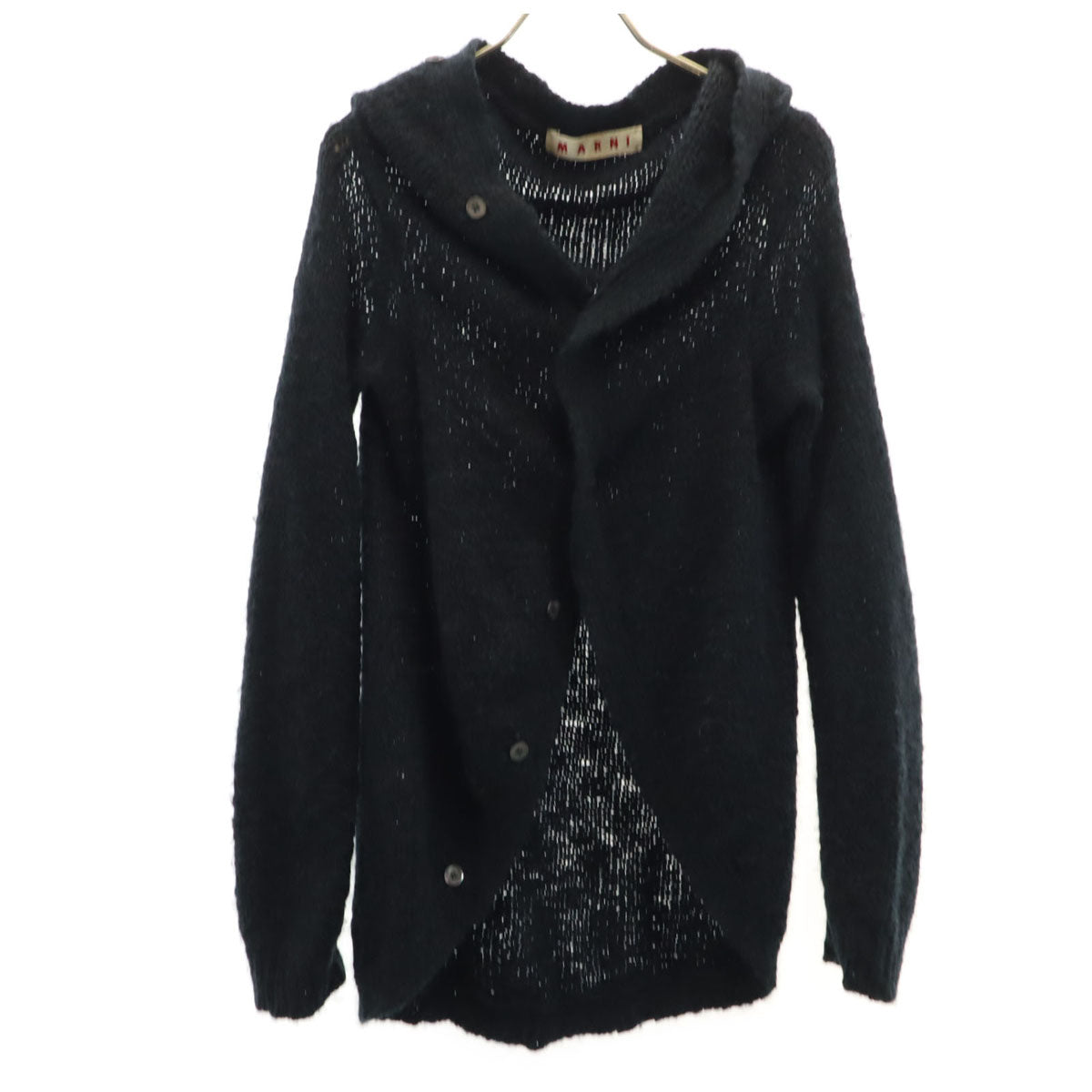MARNI Italian Wool Blend Knit Cardigan Black Size 40