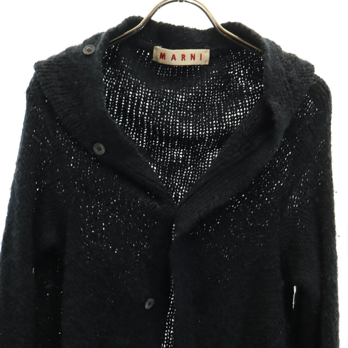 MARNI Italian Wool Blend Knit Cardigan Black Size 40