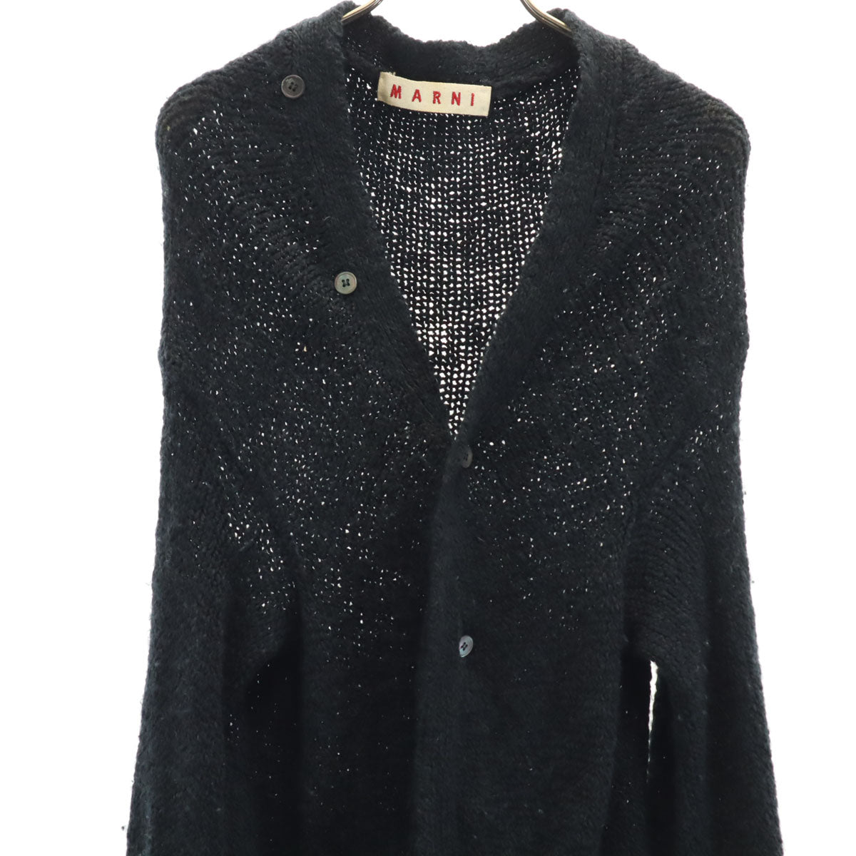 MARNI Italian Wool Blend Knit Cardigan Black Size 40