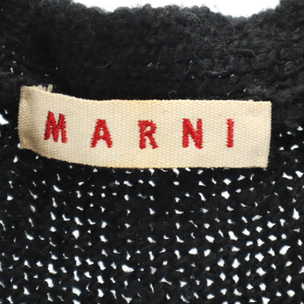 MARNI Italian Wool Blend Knit Cardigan Black Size 40