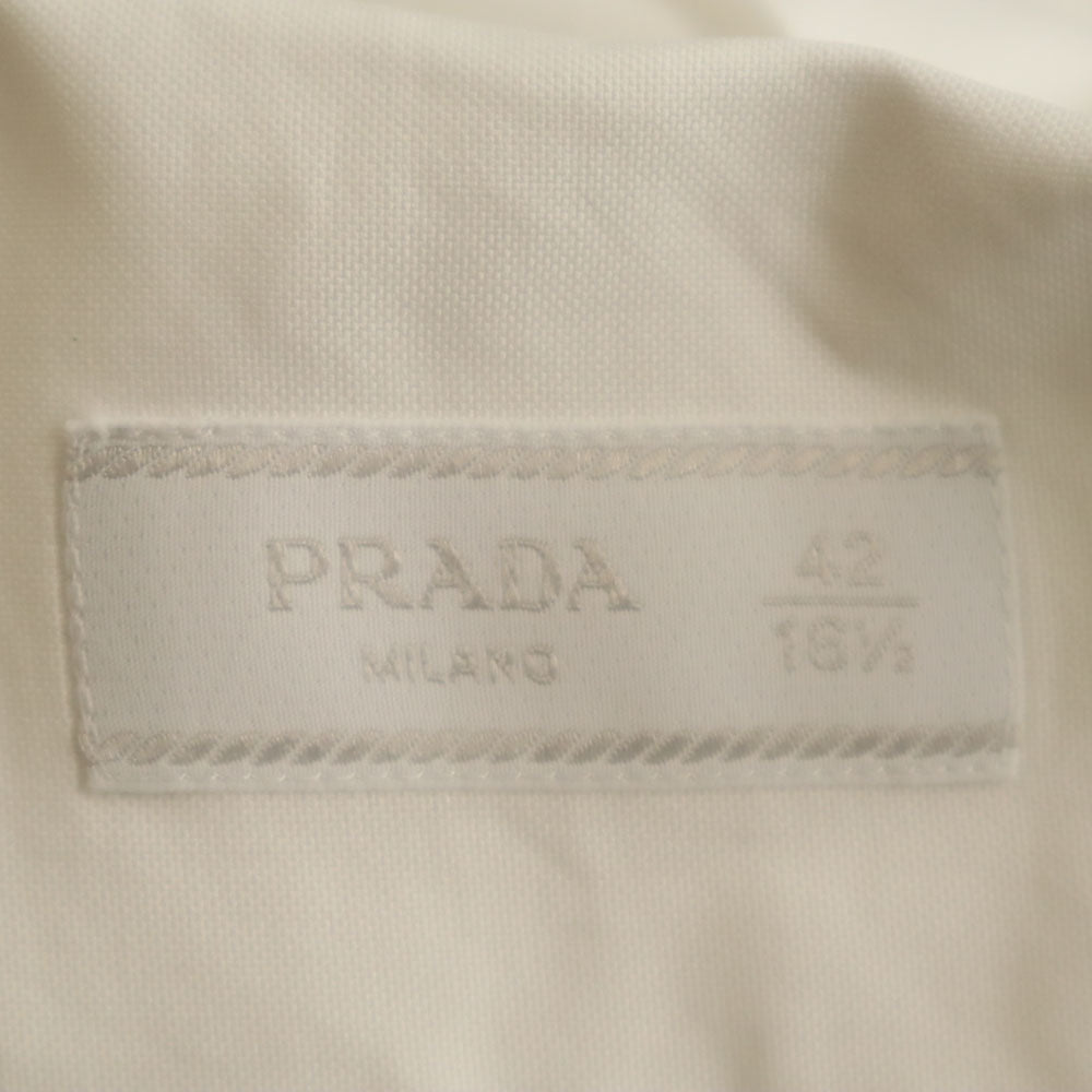 PRADA 2017 Long Sleeve Button-Down Shirt White Size L