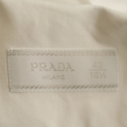 PRADA 2017 Long Sleeve Button-Down Shirt White Size L