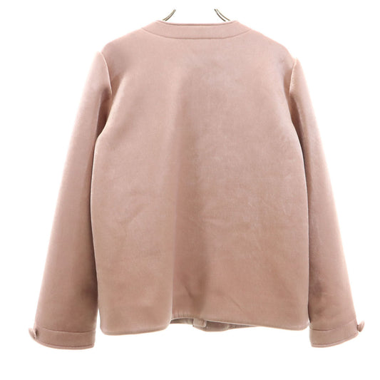 Rene Japanese Velour Collarless Jacket Pink Size 36