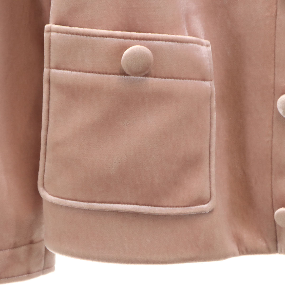 Rene Japanese Velour Collarless Jacket Pink Size 36