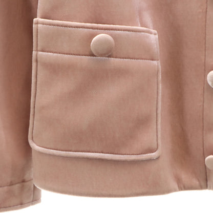Rene Japanese Velour Collarless Jacket Pink Size 36