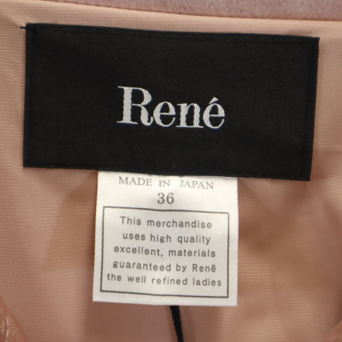 Rene Japanese Velour Collarless Jacket Pink Size 36