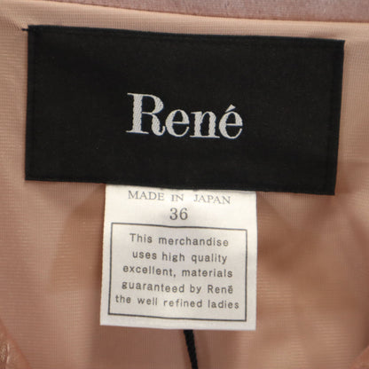 Rene Japanese Velour Collarless Jacket Pink Size 36
