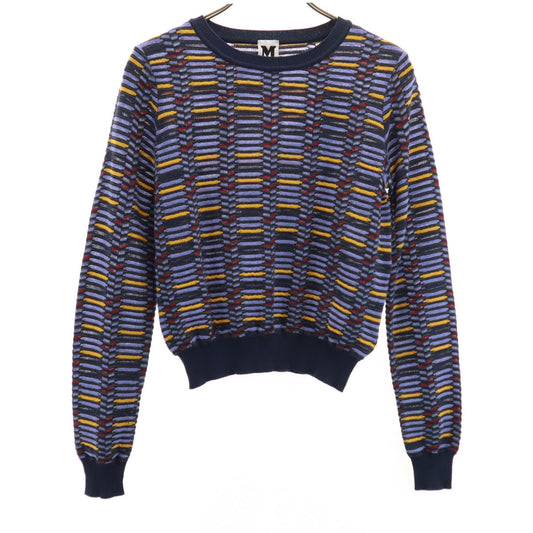 Missoni Patterned Long Sleeve Sweater Purple Size 40